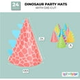 thumbnail image 5 of BLUE PANDA Dinosaur Party Hats - 24 Pack, Multicolor T-Rex Cone, One Size Adjustable - Birthday & Party Hats for Kids & Toddlers, 5 of 10