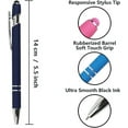 thumbnail image 4 of XINQIHANG Ballpoint Pen with Stylus Tip, Soft Touch Click Stylus Pen, 2 in 1 Retractable Metal Stylus Pens for Touch Screen, Black Ink, 18 Count(6 Colors), 4 of 6