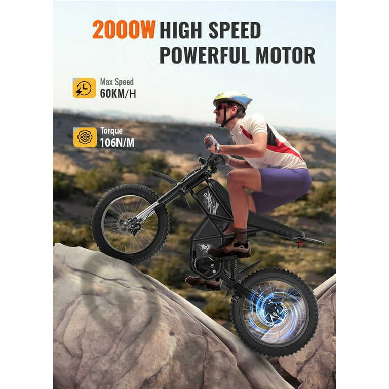 yukitty Ridingtimes GT73 Electric Dirt Bike for Adults,2400W Motor 48V18
