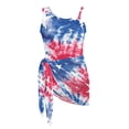 thumbnail image 7 of SEANATIVE Girl's Sleeveless Bathing Suit Lightweight One-Piece Swimsuits with Mesh Cover Up Spandex Fabric Beach Swimwear for Kid Teen Girls, 17-18 Years, Star Tie-dye Blue White Red, 7 of 7