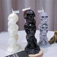 thumbnail image 5 of CASAFUN Halloween Skull Candles Ghost Scented Aroma Candles White Candles Spooky Candles Gifts for Ghost Decor Home Decor Halloween Party Bedroom Room Table Decorations, 5 of 8