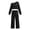 P108 Black, variant on Tfken Outfit Sets For Girls One Shoulder Long Sleeve Tops With Pants Set Lightweight Fall Winter Children Trendy Clothes Size 9-10 Years Black