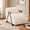 Beige, variant on Villeston Modern Designer Corduroy Accent Chair, Upholstered Lounge Armchair with Solid Wood Armrests & Minimalist Metal Frame, Luxury Reading Chair for Living Room, Bedroom,Yellow
