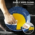 thumbnail image 4 of HLAFRG 10 inch Frying Pan with Lid, Blue Granite Skillet, Even Heating and Less Oil, Suitable for All Stove, 10 inch Omelet Pan with Heat-Resistant Handle, 4 of 5