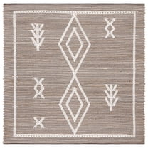 SAFAVIEH Natural Fiber Marissa Geometric Area Rug, Natural/Ivory, 6' x 6' Square