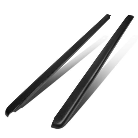 Ford Bed Rail Cap For 1988 to 2000 Chevy / GMC C / K 6.5Ft Bed Satin Black Bump Textured Rail Cap Left+Right ()