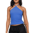 thumbnail image 2 of LYMAYTER ‌Women's Criss Cross Halter Top‌ Double Lined Backless Casual Crop Camisole S-XL, 2 of 10