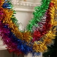 thumbnail image 3 of Christmas Tinsel Garland, Metallic Streamers Christmas Garland, Xmas Tree Tinsel Garlands, Christmas Tinsel Ribbon Garlands, Twist Garland Streamers for Indoor Holiday Party Decoration, Gold, 6pcs, 3 of 6
