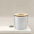 thumbnail image 3 of Raindrops  Round Tissue Box Toilet Paper Holder Container with Lid Boxes Bathroom Office Travel, 3 of 8