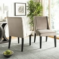 thumbnail image 2 of SAFAVIEH Humphry Contemporary Cotton Solid Dining Side Chair, Mushroom (Set of 2), 2 of 12