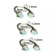 thumbnail image 3 of HOOUN 1pc Titanium Steel Lip Stud Labret Lip Ring Fashion Body Piercing Jewelry -Light Pink-1.2*8mm, 3 of 9