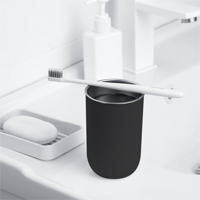 Gobelet de Bain en Acier Inoxydable, Accessoire de Salle de Bain Réutilisable, Gobelet Empilable, Alimentaire Fiable pour Usage Intérieur et Extérieur, Capacité de 350ml