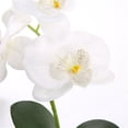 thumbnail image 3 of Orquídeas artificiales, flores de tacto real, arreglos florales grandes en macetas, centros de mesa artificiales para el hogar, sala de estar, baño, cocina, decoración (blanco, 3 of 4