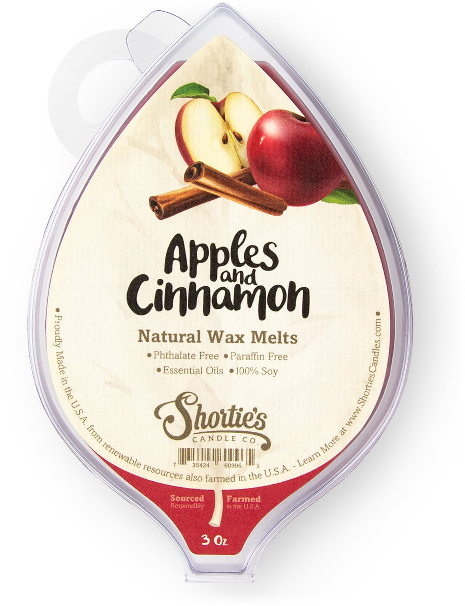 Apples & Cinnamon Soy Wax Melts - All Natural + Essential Oils + Phthalate Free - Shortie's Candle Company