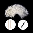 thumbnail image 1 of WOKOTO 30 pegatinas adhesivas blancas para uñas 3D, accesorios de decoración de uñas con 1 pinza antiestática y 5 empujadores de cutículas de madera para decoración de uñas, 1 of 5