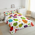 thumbnail image 3 of Castle Fairy Colorful Ladybird 3 Pieces Queen Comforter Set for Female Men,Cartoon Ladybug Ultra Soft Bedding Sets,Love Heart Print Bedding Comforter Set Breathable,Luxury Bedroom Decor,Reversible, 3 of 8