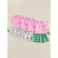 thumbnail image 3 of BemeyourBBs Toddler Baby Girl Golf Outfit Infant Baby Girls Summer Clothes Collared Short Sleeve Button Down Shirt and A-line Skirt Set Toddler Girls 2 Piece Summer Outfit, 3 of 9