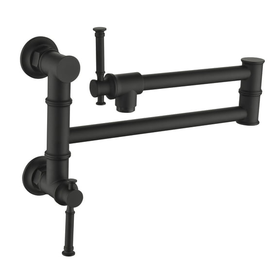 Pot Filler Faucet Wall Mount Pot Filler Faucet, Modern Brass Pot Filler Two-Attachment Wall Mount Folding Kitchen Pot Filler Swing Arm