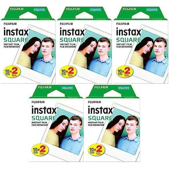 Fujifilm Square Instant Film 10 Pack (100 exposures) for SQ1, SQ6 & SQ10 Cameras (5 Items)