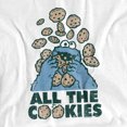 thumbnail image 2 of Trevco Sportswear SST141-AT-4 Sesame Street All The Cookies Adult Regular Fit Short Sleeve T-Shirt, White - Extra Large, 2 of 6