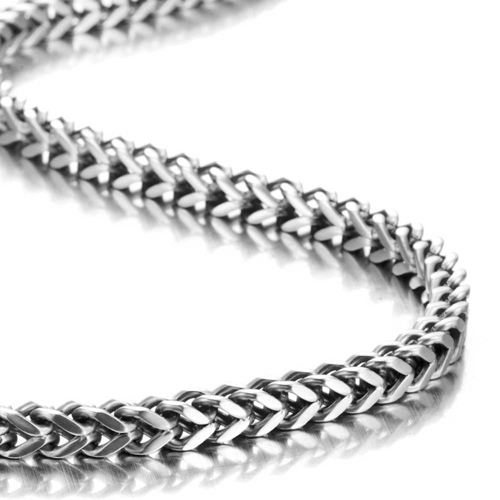 Urban Jewelry - Stunning Mechanic Style Stainless Steel Silver Men's Stainless Steel Chain Necklace For Men