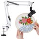 thumbnail image 1 of White Embroidery Stand Kit 8mm Hole Hand Embroidery Stand 360 Degree Rotating Embroidery Stand for, 1 of 5