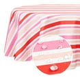thumbnail image 2 of ZOPZO Round Waterproof Tablecloth for Dining Table, Pink, 60", for Dining Room, Kitchen or Party Table, 2 of 9
