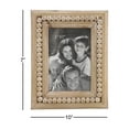 thumbnail image 3 of DecMode 5" x 7" Beaded Light Brown Photo Frame, 3 of 8