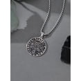 thumbnail image 3 of Viking Wolf Necklace for Men 925 Sterling Silver Witcher Medallion Norse Pendant Viking Jewelry for Men, 3 of 6