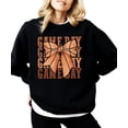 thumbnail image 3 of Basketball Game Day Sweatshirt for Women & Teens Trendy Sports Coquette Bow Sweater Black Sweatshirt Adult X-Large, 3 of 4