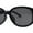All Black, variant on Womens Elegant Chic Oversize Oval Designer Fashion Plastic Sunglasses Black Brown