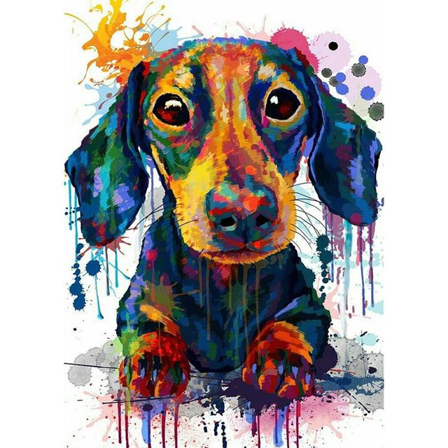 Cuadros Decorativos (DE3315) 5D DIY Taladro Completo Pintura Diamante Punto de Cruz Bordado (Animal-W108) 20X30cm Wdftyju embutido en tela