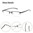 thumbnail image 4 of QECEPEI Semi-rimless Rectangular Non-prescription Glasses Frame Clear Lens Business Eyeglasses Unisex Matte Black, 4 of 7