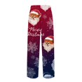 thumbnail image 5 of Fabrcox Black Pj Pants Men Wide Leg Mens Christmas Pajama Pants Christmas Tree Printed Elastic Waist Sleep Pajama Bottoms Hot Pink XL, 5 of 5