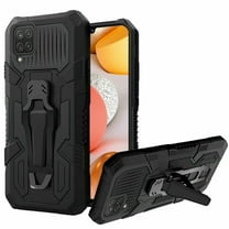 for Samsung Galaxy A12 5G Clip Magnetic Phone Case Corner Guard Hybrid Slim Kickstand Bumper Shock Cover with Tempered Glass