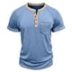 thumbnail image 5 of Camisa de Manga Corta de los Hombres con Botón de Manga Raglan Bolsillo Cuello de Vuelta, Blusa Sólida Casual, 5 of 6
