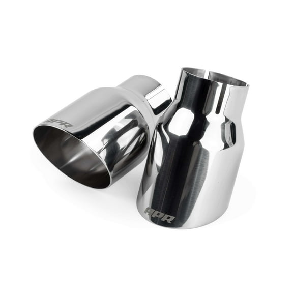 APR TPK0005 APR Single-Walled 3.5" Slash-Cut Tips (Polished Silver) - Set of 2