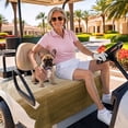 thumbnail image 3 of Golf Cart Seat Covers for 2 Seater,Brown Ombre Microfiber Cart Seat Towel Blanket,Modern Abstract Art Ocean Oil Painting Absorbent Breathable Non Slip Bench Seats Protector for Golf Course 51"x31", 3 of 9