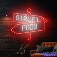 thumbnail image 4 of Handmadetneonsign Street Food Arrow Neon Sign, Text Arrow Wall Art, Fast Food Store Direction Decor 74660, 4 of 5
