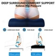 thumbnail image 5 of Extra Thick Large Seat Cushion -19 X 17.5 X 4 Inch Gel Memory Foam Cushion with Carry Handle Non Slip Bottom - Pain Relief Coccyx Cushion for Wheelchair Office Chair (Blue (1PACK)), 5 of 6