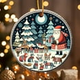 thumbnail image 5 of Christmas Santa and Forest Friends Ceramic Christmas Ornament, Xmas Tree Holiday Keepsake Gift Xmas Gift Ornament Gift Box Included - Christmas Ornament - Holiday Tree Decoration -..., 5 of 5