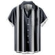 thumbnail image 1 of Camisas s Para Hombre Slim Fit Camisa de manga corta con estampado digital 3d de ocio de tendencia de moda de playa de turismo de vacaciones de verano para hombres (Black, 3XL), 1 of 4