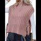 thumbnail image 1 of Chaleco Tipo Suéter para Mujer, Sin Mangas, con Lazo Lateral, Acanalado, con , Informal, Sin Camiseta. Rosa M, 1 of 10