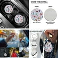 thumbnail image 5 of Yuyamidu 13 PCS Car Seat Cover Full Set Cute Ladybug Automotive Accessorise Steering Wheel Cover Seat Belt Pads Center Console Pad Lip Gloss Bag Cup Coasters Key Ring, 5 of 6