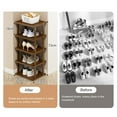 thumbnail image 4 of Door Shoe Rack Tall Narrow Shoe Rack Bamboo Entryway Shoe Rack 5 Tiers Heavy Duty Wooden Standing Storage Shelf for Shoes Boots Flower for Room, 4 of 8