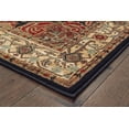 thumbnail image 2 of Moretti Pais Area Rug 5100C Traditional Black Bordered Petals 6' 7" x 9' 2" Rectangle, 2 of 2