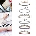 thumbnail image 2 of 6 Colors Adjustable Cubic Zirconia Tennis Bracelet & Bangles For Women Girls, 2 of 5