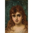 thumbnail image 2 of Pantaleon Szyndler 14x18 Gold Ornate Wood Frame and Double Matted Museum Art Print Titled - Female Head (circa 1890), 2 of 4