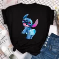thumbnail image 3 of Ropa para niños kawaii Ohana Stitch Disney Lilo Stitch dibujos animados niños camisetas de algodón camisetas de verano camisetas blancas y negras, 3 of 5