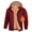 Red, variant on Zip Up Hoodie for Men Fleece Lined Zipper Pullover Long Sleeve Sweatshirt With Pocket for Outdoor Casual Dark Gray L